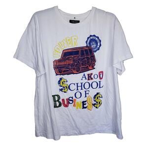 Mens Akoo Short Sleeve School Of Business T-Shirt Size 4XL